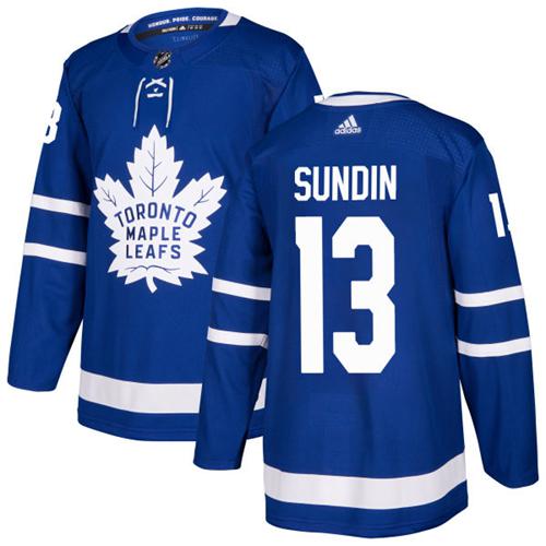 Adidas Men Toronto Maple Leafs #13 Mats Sundin Blue Home Authentic Stitched NHL Jersey->toronto maple leafs->NHL Jersey